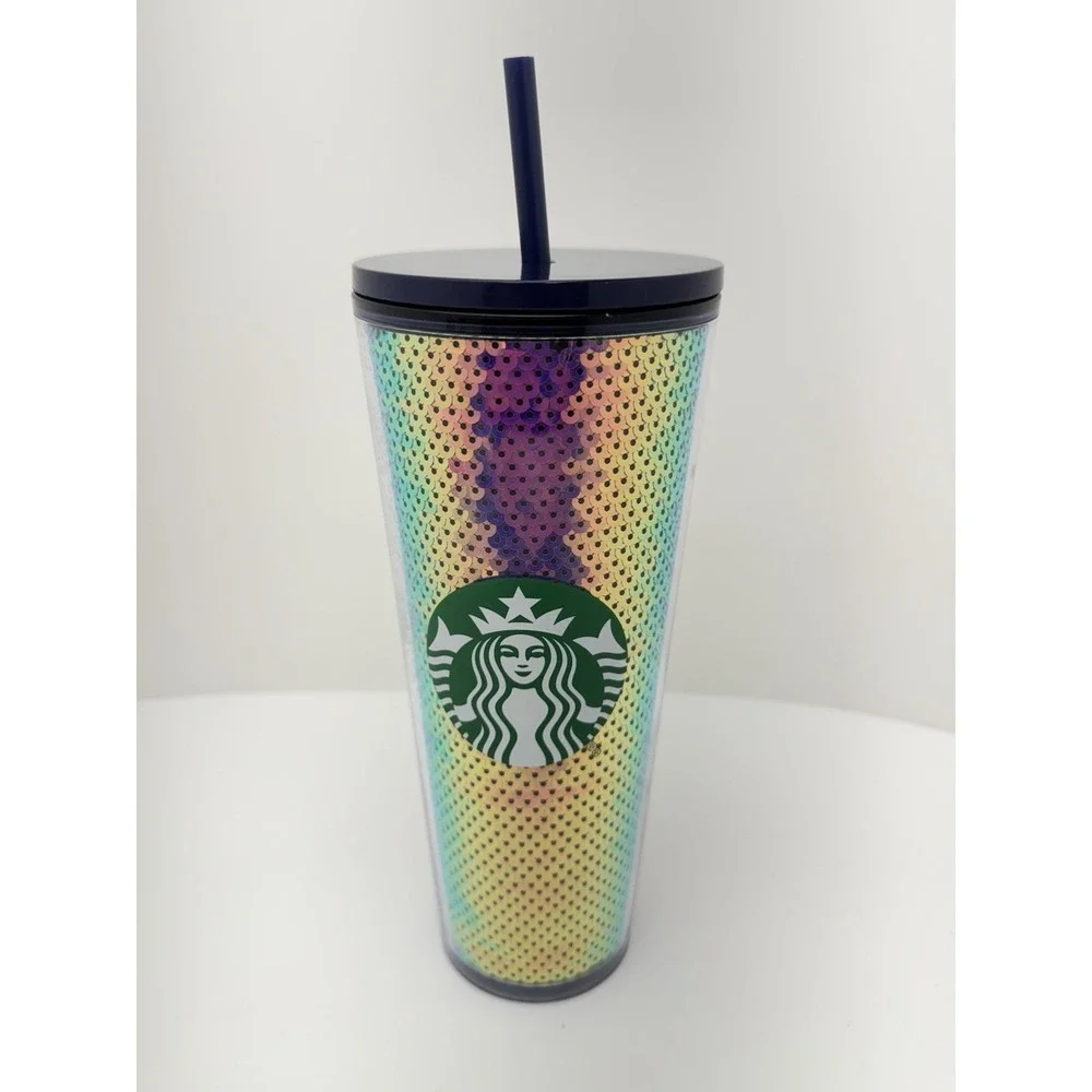 Starbucks 2020 Iridescent Purple Sequin Holiday Christmas Tumbler 24oz Venti NWT